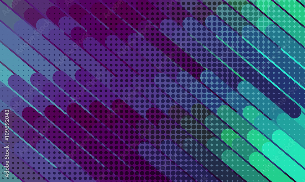 Poster abstract background consisting of thick rounded rectangles and c
