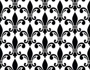 French style seamless pattern - Fleur de lis symbol