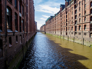 Naklejka premium Wandrahmsfleet Hamburg Speicherstadt