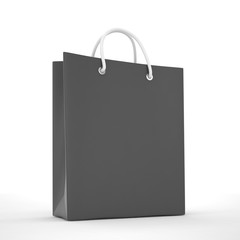 Paper Shopping Bags isolated on white background. 3d rendering.