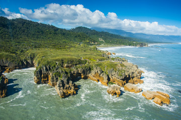 Pancake Rocks from the top in New Zealand 