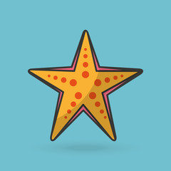 sea animal flat icon design 