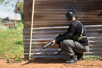 Thai air soft gun player