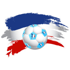 Euro 2016 France football championship with ball and france flag colors