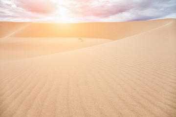 White sand dunes in Mui Ne, Vietnam