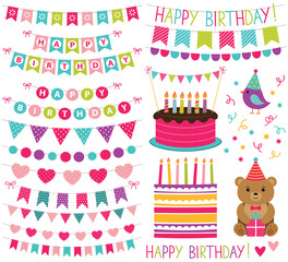 Kid birthday party decoration set