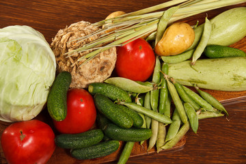 Many different vegetables 