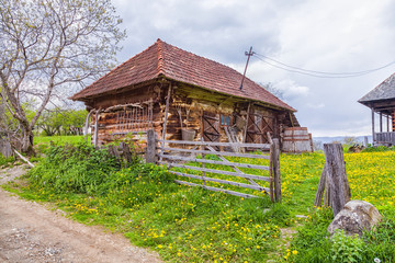 Fototapeta na wymiar Traditional Village Building from the mountains of Trasylvania