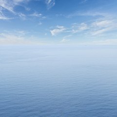 seascape with deap blue ocean waters