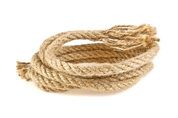 Roll of rope isolated on white background