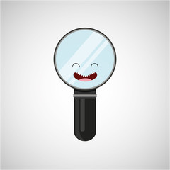 magnifying  glass character design 