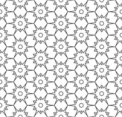 Vector modern seamless geometry pattern, black and white abstract geometric background, subtle pillow print, monochrome retro texture, hipster fashion design