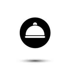 Vector white cloche icon
