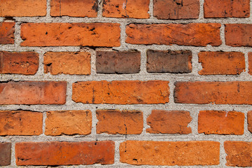 red bricks on a house wall texture