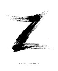 Alfabeto spennellato lettera Z - obrazy, fototapety, plakaty