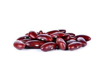 red beans on white background