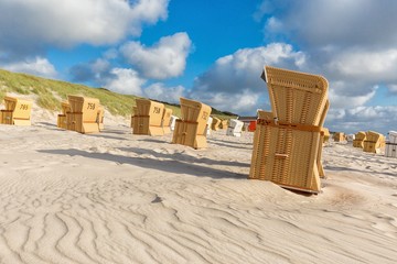 Sylt Beach chairs at Sunset