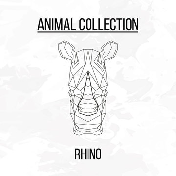 Geometric rhino head