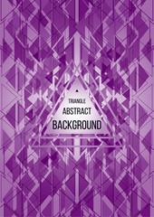 Creative triangle abstract geometric lilac background flyer