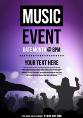 Template For Poster Advertising Music Event