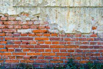 old red-orange brick wall 2