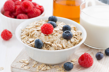 Food for a healthy breakfast, close-up
