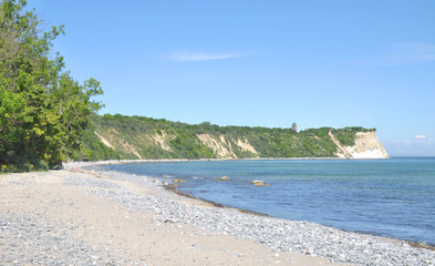 Blick von Vitt auf die Steilküste am Kap Arkona auf der Insel Rügen,Ostsee,Mecklenburg-Vorpommern,Deutschland