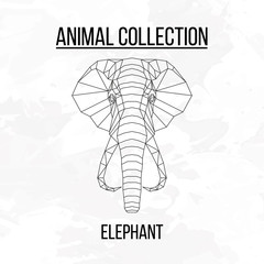 Obraz premium Geometric elephant head