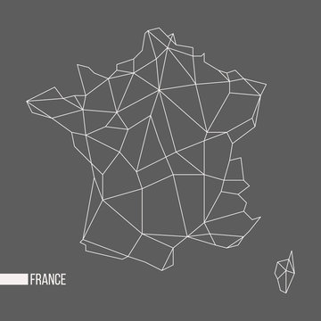 Abstract France map