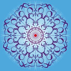 Blue mandala ornament