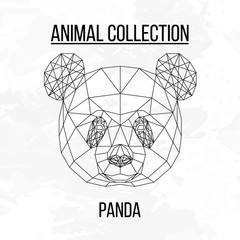 Obraz premium Geometric panda head