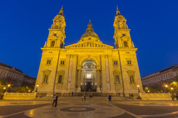 St. Stephen's Basilica at Twilight time
