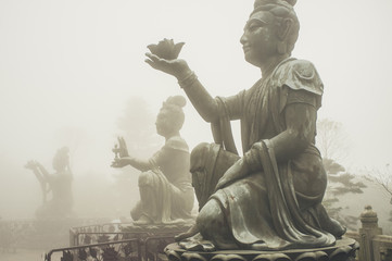 Standbeeld van Boeddha in een tempel in China
