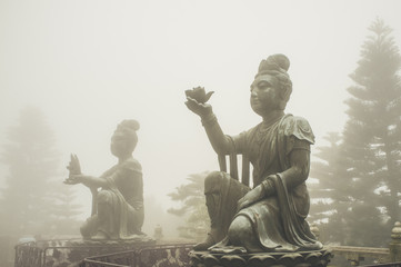 Statue of Buddha in a temple in China