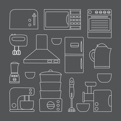 Vector kitchen appliances icon