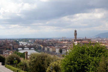 Fototapeta premium Aerial view on Florence