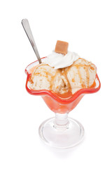  glass of vanilla ice cream