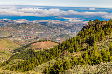 Fototapeta na wymiar View From Pico de las Nieves - Gran Canaria, Spain