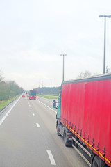 Belgium, central Europe, February, 5, 2016: traffic on a highway in Belgium, Europe