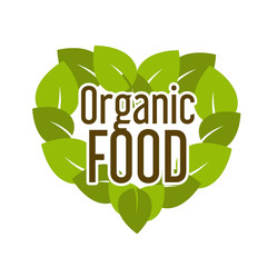 organic food pendant illustrated vector