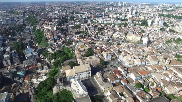 Aerial view of Salvador City in Bahia, Brazil