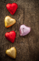 Obraz na płótnie Canvas Valentines Day background with red hearts