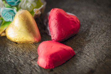 Valentines Day background with red hearts