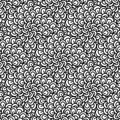 Fototapeta na wymiar Black and white seamless pattern. Ethnic henna hand drawn background for coloring book, textile or wrapping.
