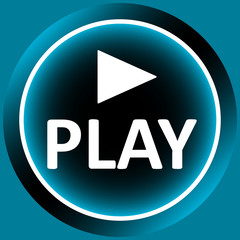 Icon white play and symbol