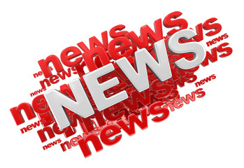 Word News. Image with clipping path