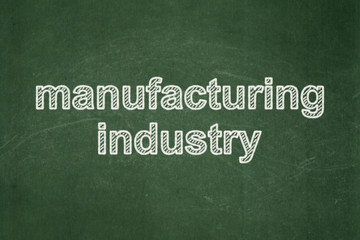 Fototapeta premium Manufacuring concept: Manufacturing Industry on chalkboard background