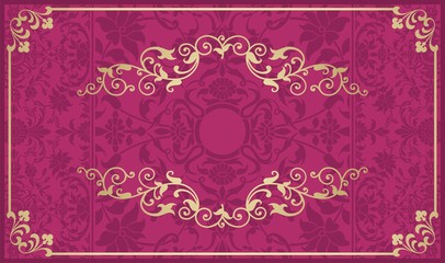 wedding card design, paisley floral pattern , Rajasthan, royal India