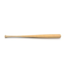 One wooden baseball bat isolated on white