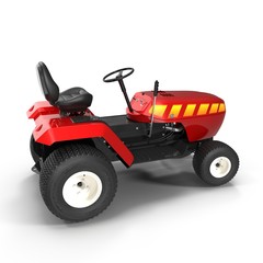 New small red tractor isolated over white